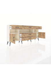 Arges Konsol 3 Raflı 5 Çekmeceli 2 Kapaklı 176x30x83 - S148M016V03A
