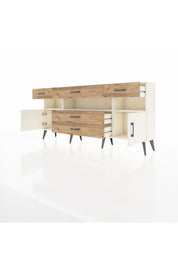 Arges Konsol 3 Raflı 5 Çekmeceli 2 Kapaklı 176x30x83 - S148M016V06A