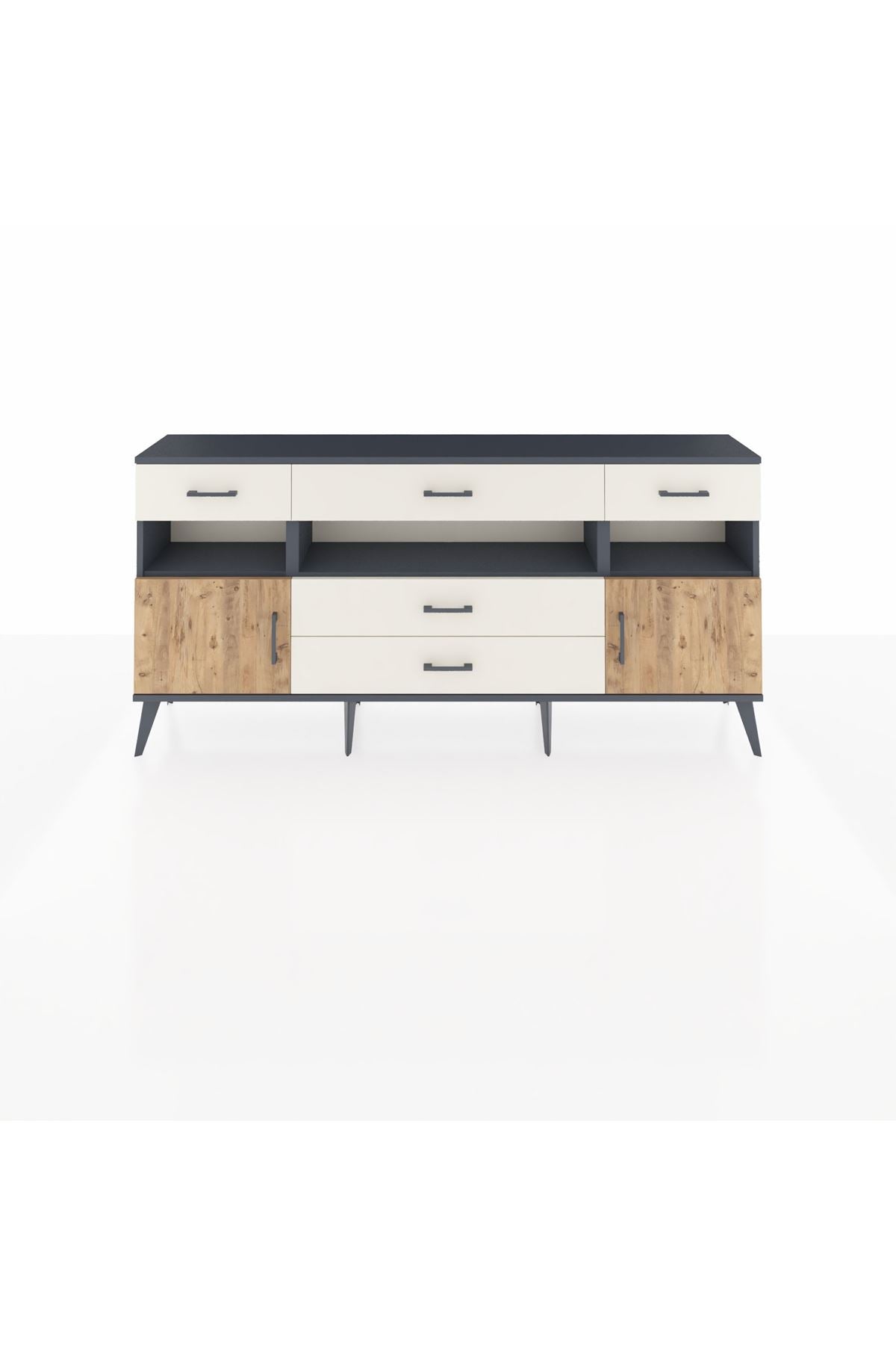 Arges Konsol 3 Raflı 5 Çekmeceli 2 Kapaklı 176x30x83 - S148M016V10A