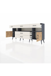 Arges Konsol 3 Raflı 5 Çekmeceli 2 Kapaklı 176x30x83 - S148M016V10A