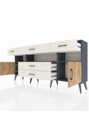 Arges Konsol 3 Raflı 5 Çekmeceli 2 Kapaklı 176x30x83 - S148M016V10A