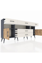 Arges Konsol 3 Raflı 5 Çekmeceli 2 Kapaklı 176x30x83 - S148M016V10A