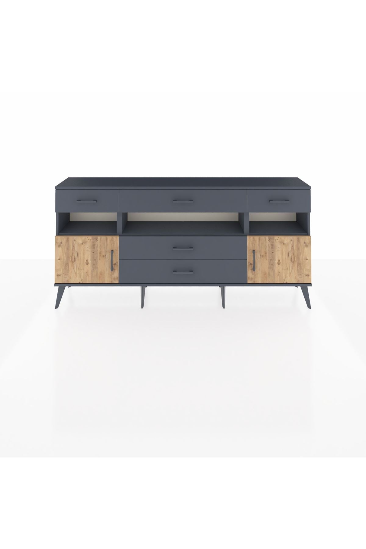Arges Konsol 3 Raflı 5 Çekmeceli 2 Kapaklı 176x30x83 - S148M016V11A
