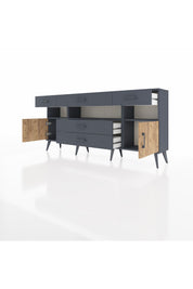 Arges Konsol 3 Raflı 5 Çekmeceli 2 Kapaklı 176x30x83 - S148M016V11A