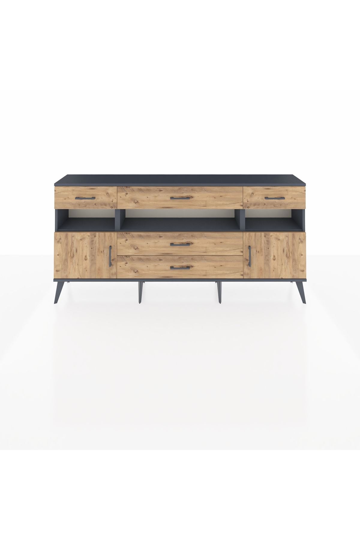 Arges Konsol 3 Raflı 5 Çekmeceli 2 Kapaklı 176x30x83 - S148M016V12A