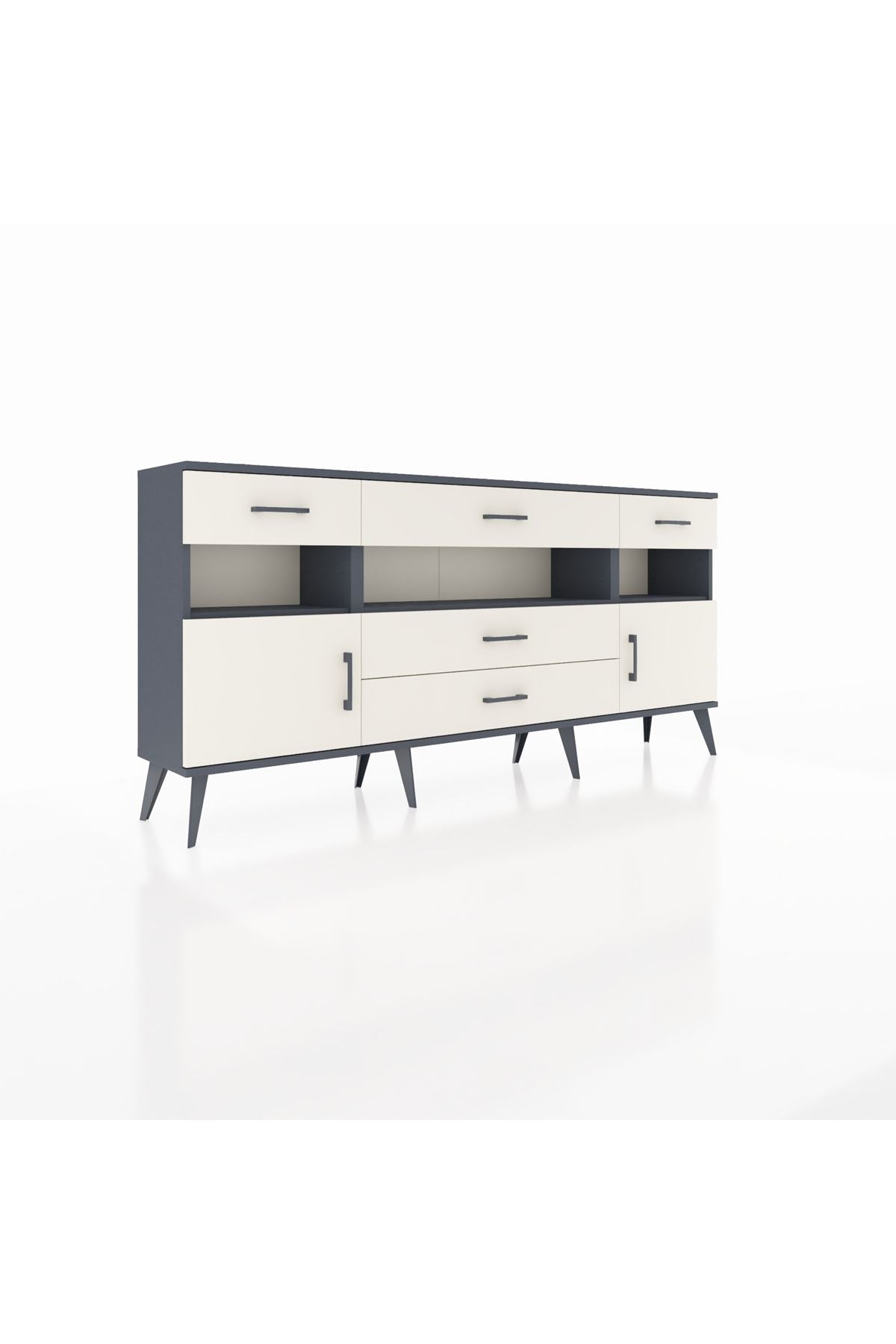 Arges Konsol 3 Raflı 5 Çekmeceli 2 Kapaklı 176x30x83 - S148M016V13A