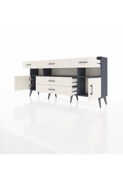 Arges Konsol 3 Raflı 5 Çekmeceli 2 Kapaklı 176x30x83 - S148M016V13A