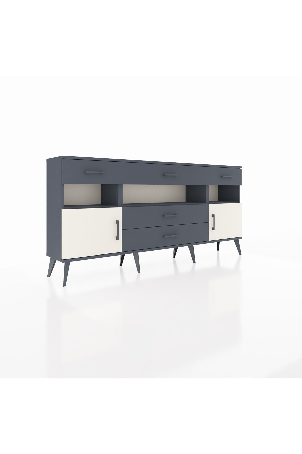 Arges Konsol 3 Raflı 5 Çekmeceli 2 Kapaklı 176x30x83 - S148M016V14A