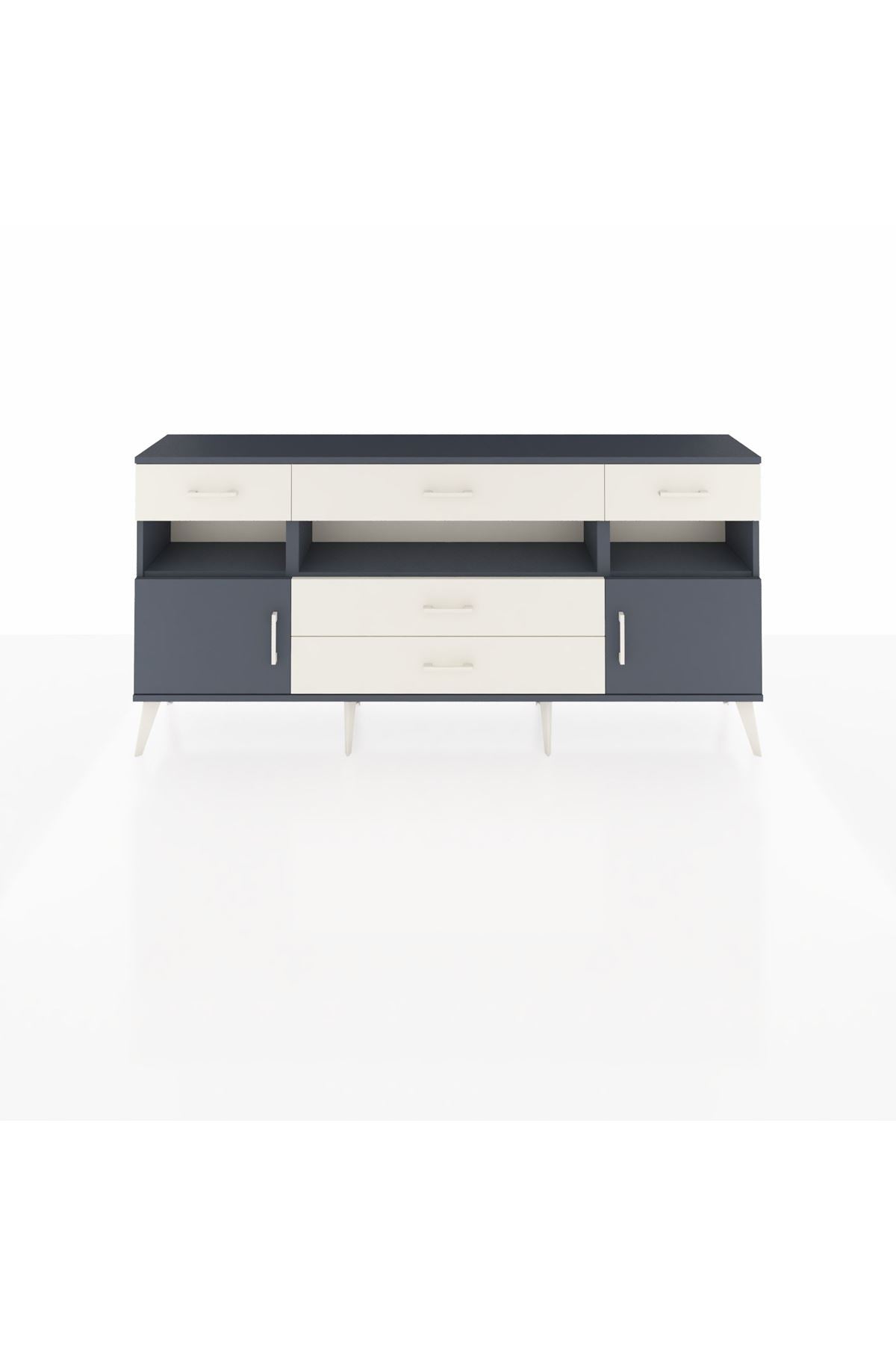 Arges Konsol 3 Raflı 5 Çekmeceli 2 Kapaklı 176x30x83 - S148M016V16A