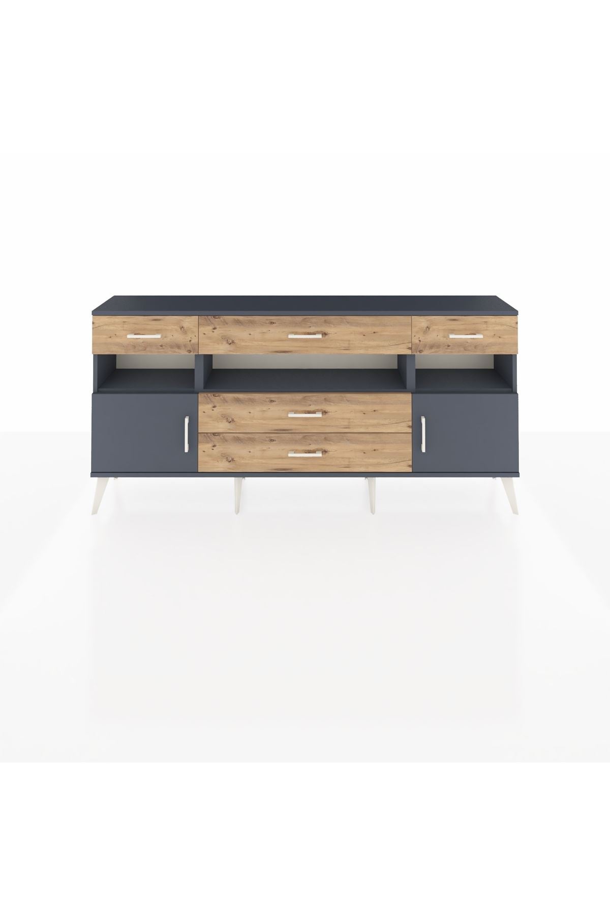 Arges Konsol 3 Raflı 5 Çekmeceli 2 Kapaklı 176x30x83 - S148M016V18A