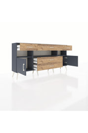 Arges Konsol 3 Raflı 5 Çekmeceli 2 Kapaklı 176x30x83 - S148M016V18A