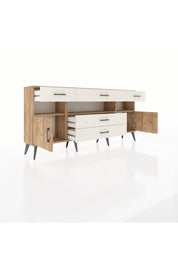 Arges Konsol 3 Raflı 5 Çekmeceli 2 Kapaklı 176x30x83 - S148M016V19A
