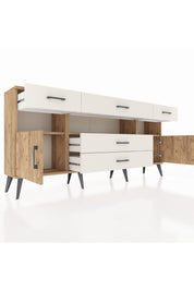 Arges Konsol 3 Raflı 5 Çekmeceli 2 Kapaklı 176x30x83 - S148M016V19A