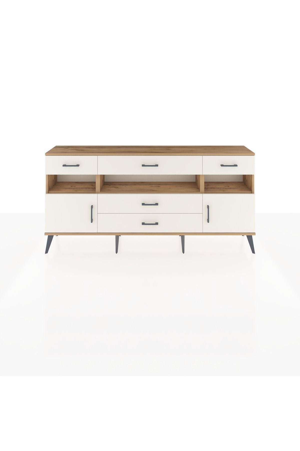 Arges Konsol 3 Raflı 5 Çekmeceli 2 Kapaklı 176x30x83 - S148M016V22A