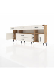 Arges Konsol 3 Raflı 5 Çekmeceli 2 Kapaklı 176x30x83 - S148M016V22A