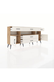 Arges Konsol 3 Raflı 5 Çekmeceli 2 Kapaklı 176x30x83 - S148M016V22A