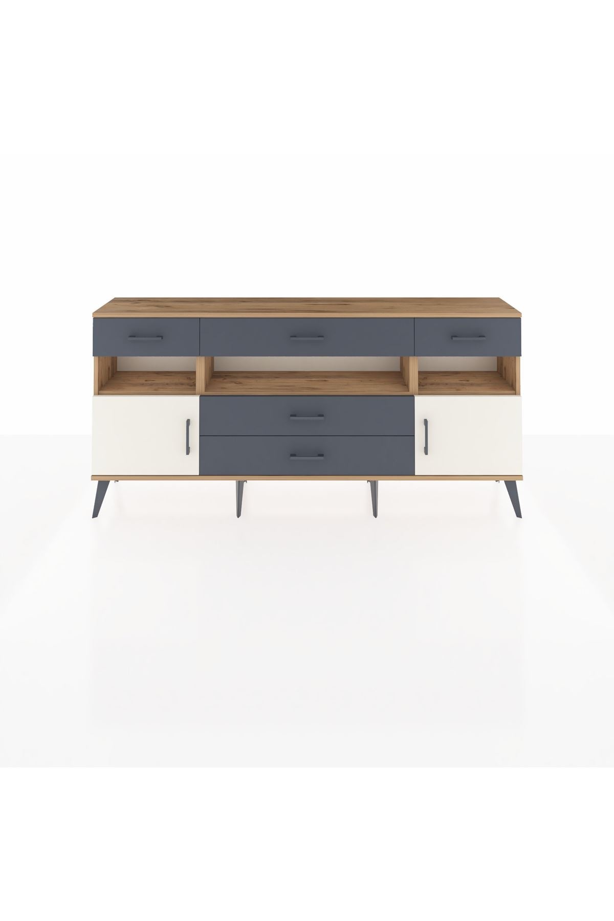 Arges Konsol 3 Raflı 5 Çekmeceli 2 Kapaklı 176x30x83 - S148M016V23A