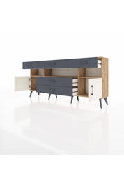 Arges Konsol 3 Raflı 5 Çekmeceli 2 Kapaklı 176x30x83 - S148M016V23A
