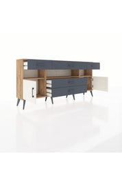 Arges Konsol 3 Raflı 5 Çekmeceli 2 Kapaklı 176x30x83 - S148M016V23A