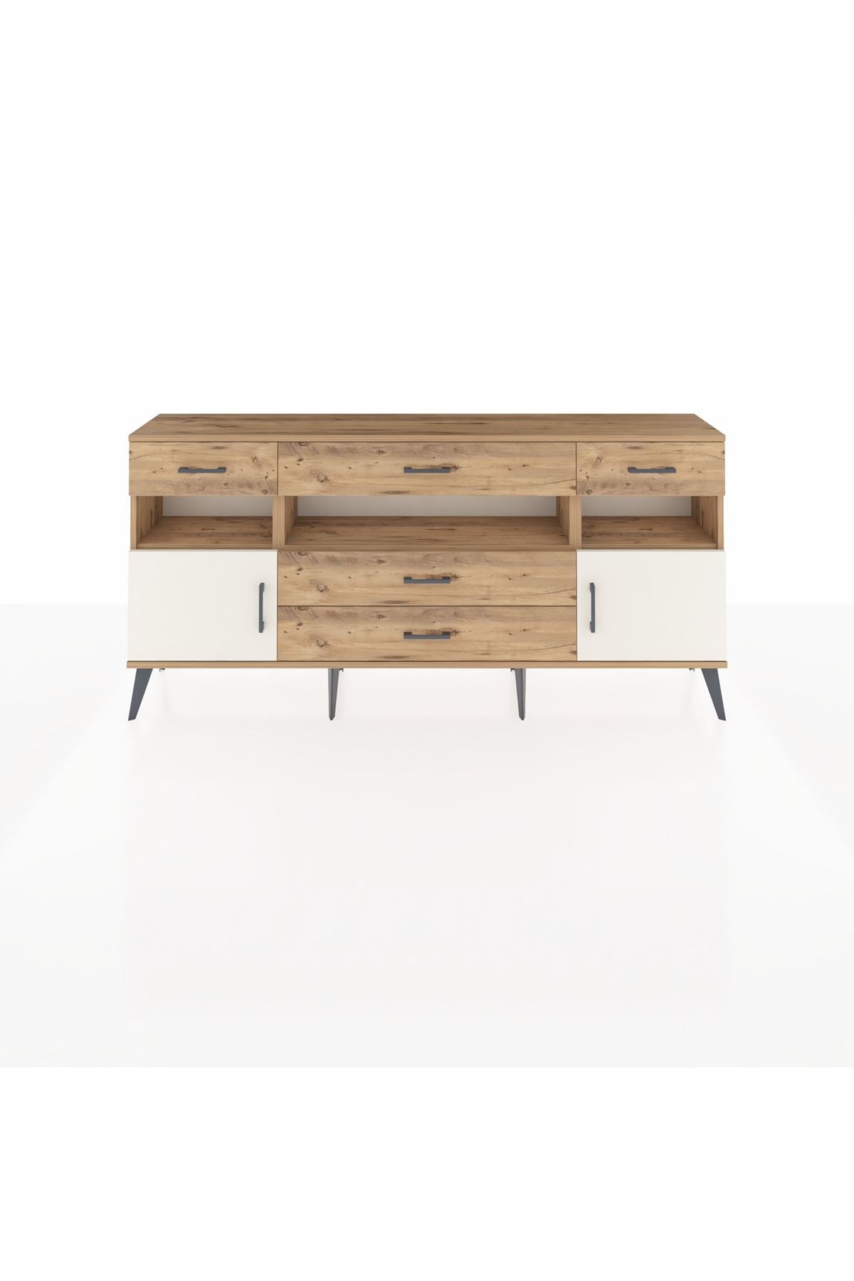 Arges Konsol 3 Raflı 5 Çekmeceli 2 Kapaklı 176x30x83 - S148M016V24A
