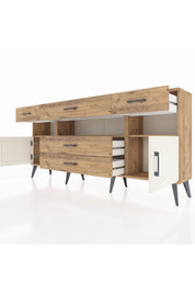 Arges Konsol 3 Raflı 5 Çekmeceli 2 Kapaklı 176x30x83 - S148M016V24A