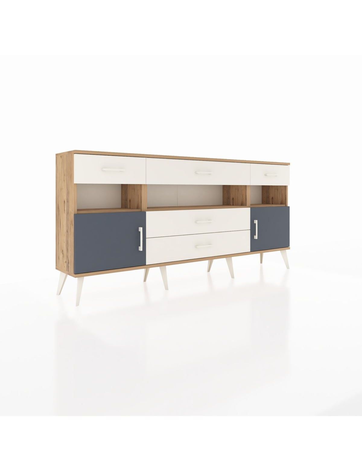 Arges Konsol 3 Raflı 5 Çekmeceli 2 Kapaklı 176x30x83 - S148M016V25A