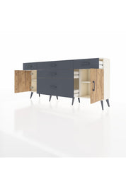 Arges Konsol 2 Raflı 5 Çekmeceli 2 Kapaklı 176x30x83 - S148M017V02A