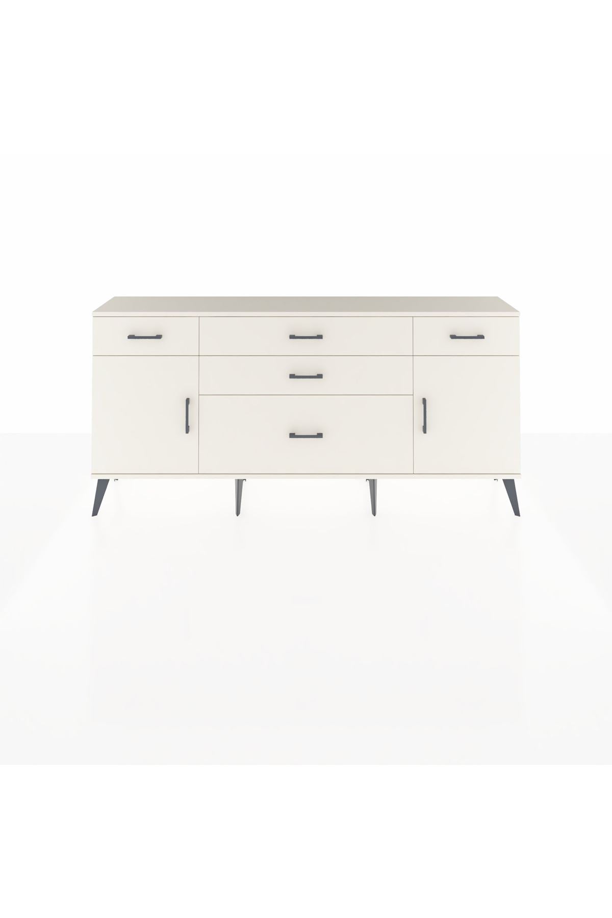 Arges Konsol 2 Raflı 5 Çekmeceli 2 Kapaklı 176x30x83 - S148M017V04A