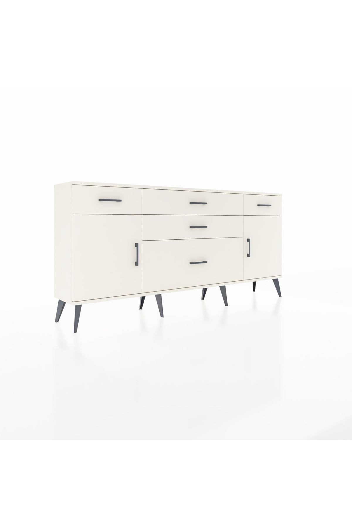 Arges Konsol 2 Raflı 5 Çekmeceli 2 Kapaklı 176x30x83 - S148M017V04A