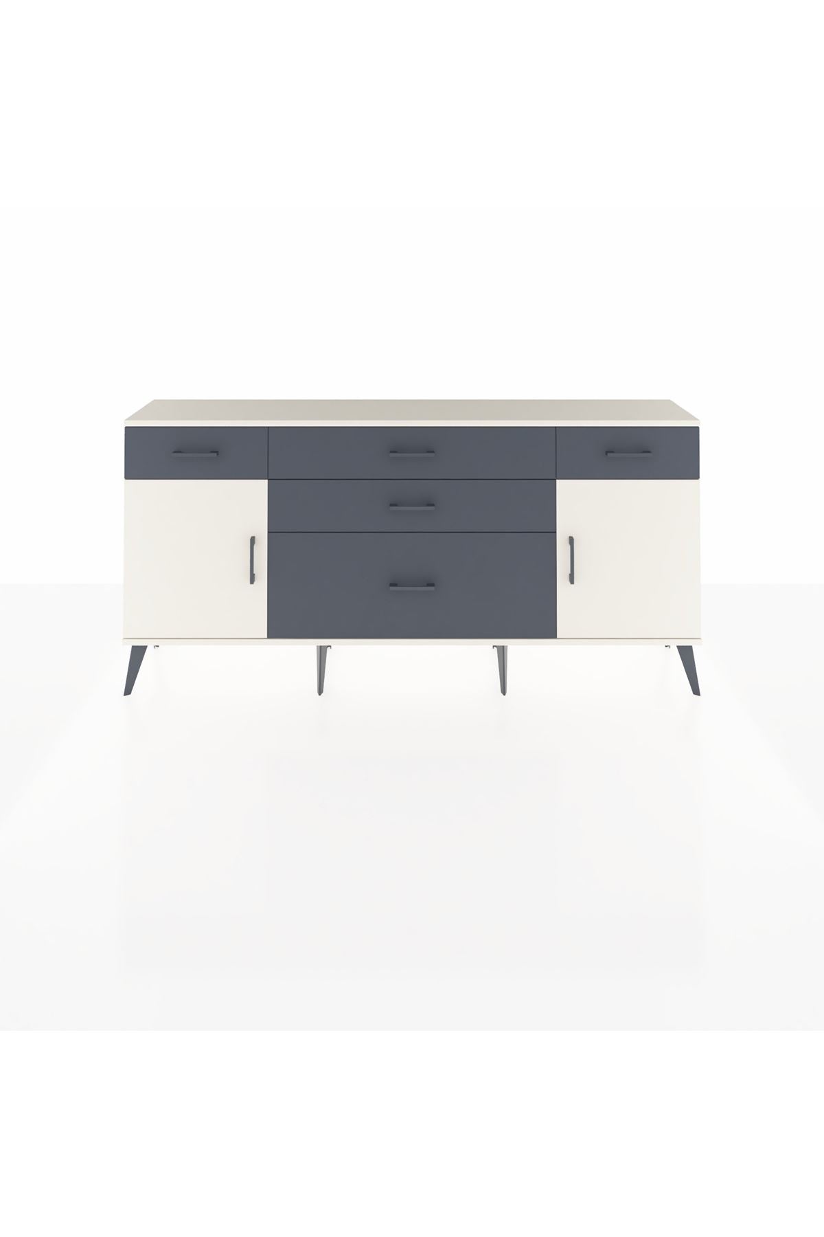 Arges Konsol 2 Raflı 5 Çekmeceli 2 Kapaklı 176x30x83 - S148M017V05A