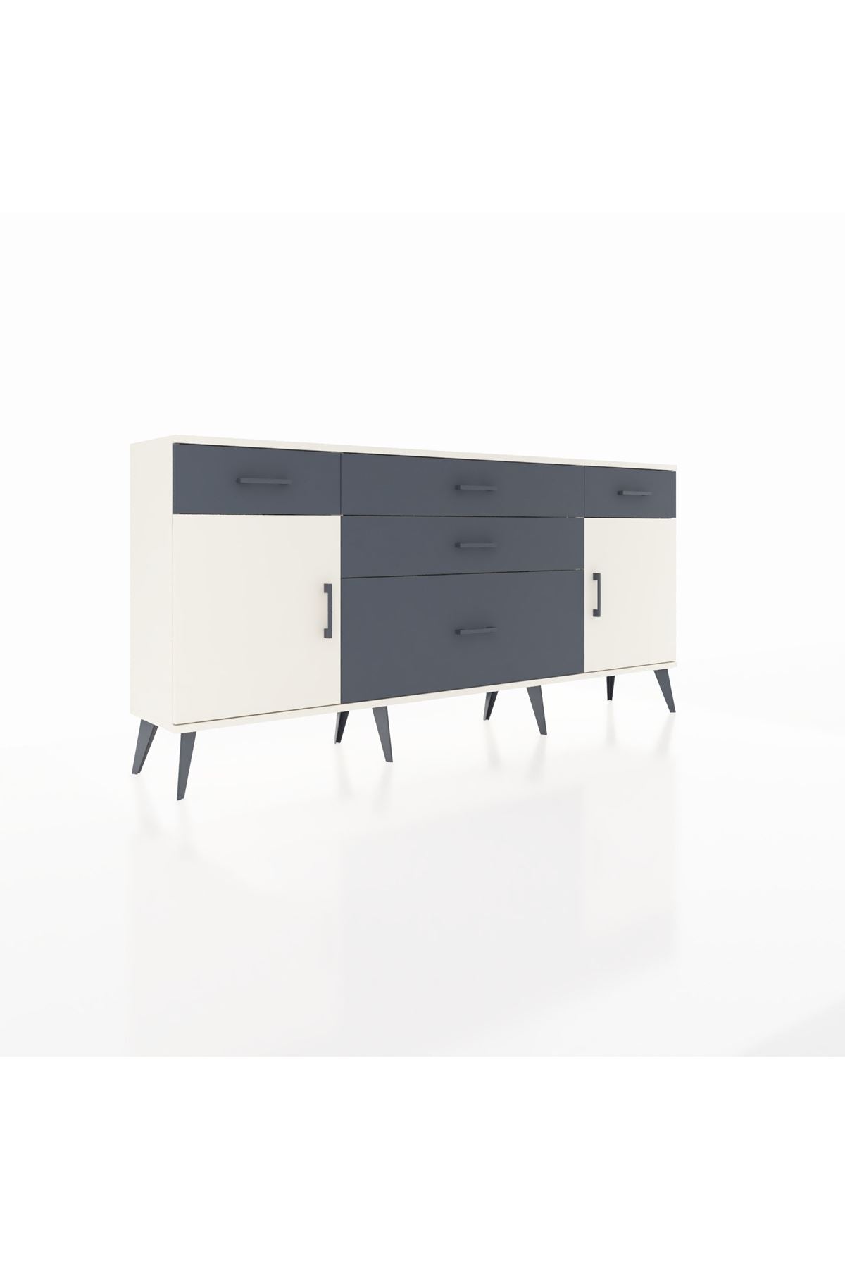 Arges Konsol 2 Raflı 5 Çekmeceli 2 Kapaklı 176x30x83 - S148M017V05A