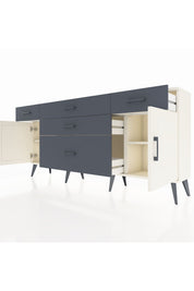 Arges Konsol 2 Raflı 5 Çekmeceli 2 Kapaklı 176x30x83 - S148M017V05A