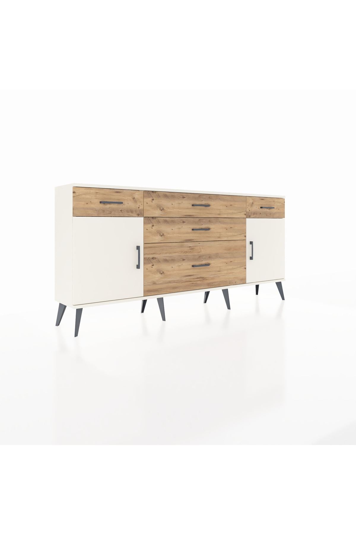 Arges Konsol 2 Raflı 5 Çekmeceli 2 Kapaklı 176x30x83 - S148M017V06A