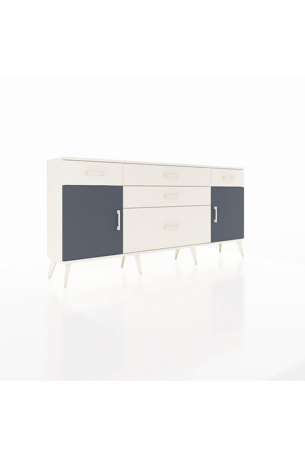 Arges Konsol 2 Raflı 5 Çekmeceli 2 Kapaklı 176x30x83 - S148M017V07A