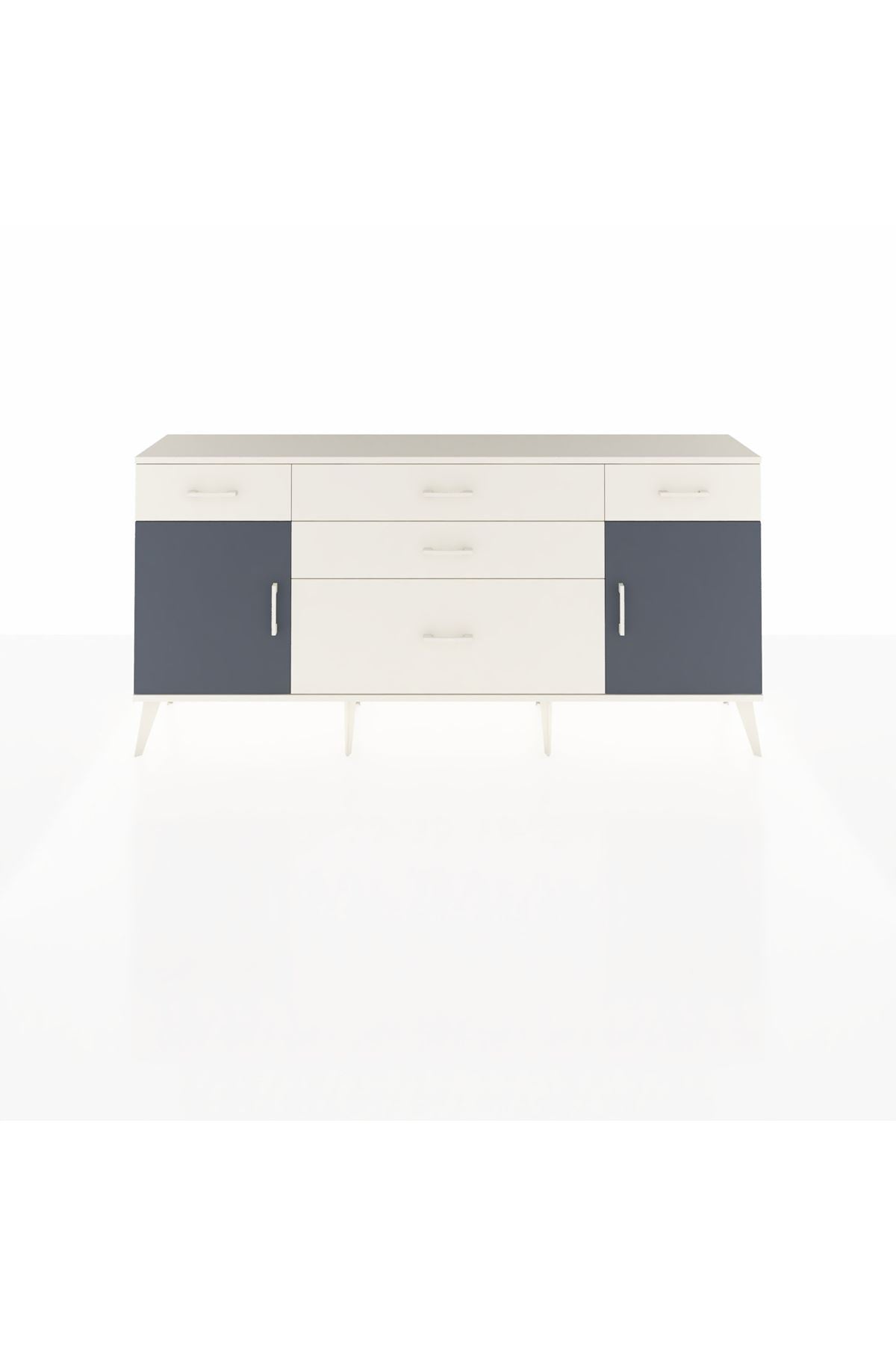 Arges Konsol 2 Raflı 5 Çekmeceli 2 Kapaklı 176x30x83 - S148M017V07A