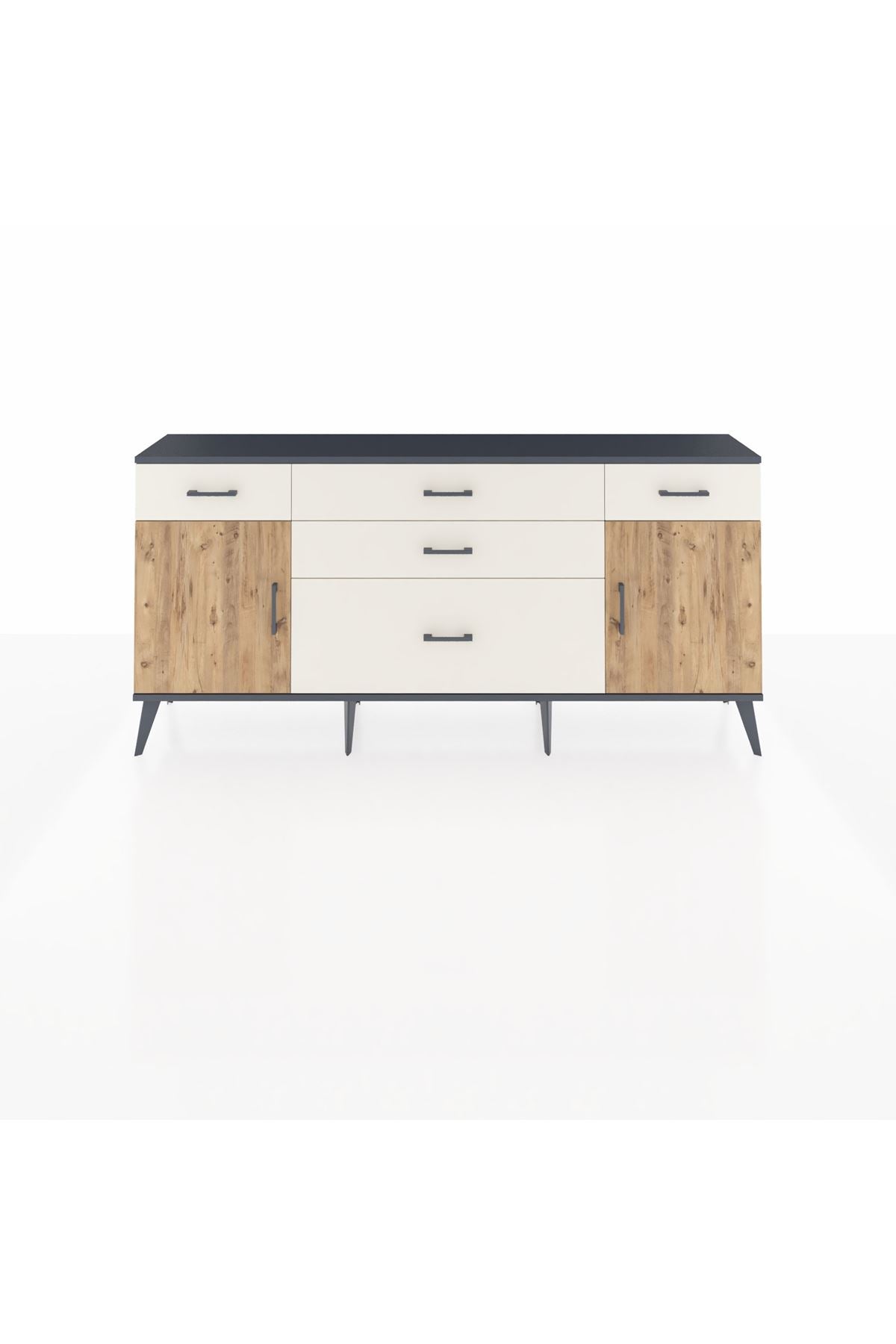 Arges Konsol 2 Raflı 5 Çekmeceli 2 Kapaklı 176x30x83 - S148M017V10A