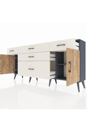 Arges Konsol 2 Raflı 5 Çekmeceli 2 Kapaklı 176x30x83 - S148M017V10A