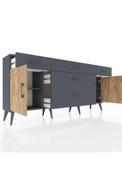 Arges Konsol 2 Raflı 5 Çekmeceli 2 Kapaklı 176x30x83 - S148M017V11A