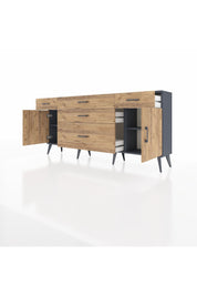 Arges Konsol 2 Raflı 5 Çekmeceli 2 Kapaklı 176x30x83 - S148M017V12A