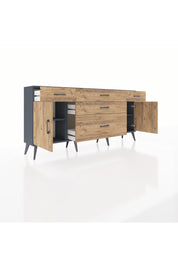 Arges Konsol 2 Raflı 5 Çekmeceli 2 Kapaklı 176x30x83 - S148M017V12A