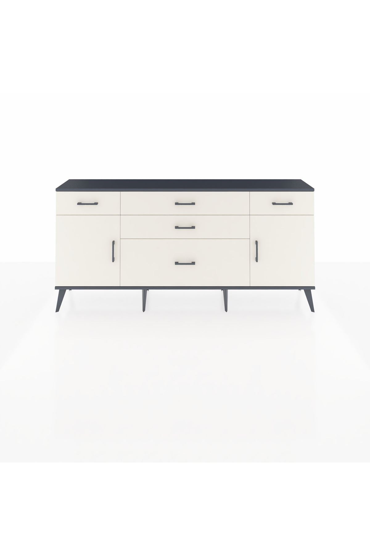 Arges Konsol 2 Raflı 5 Çekmeceli 2 Kapaklı 176x30x83 - S148M017V13A