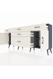 Arges Konsol 2 Raflı 5 Çekmeceli 2 Kapaklı 176x30x83 - S148M017V13A