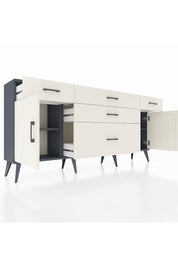 Arges Konsol 2 Raflı 5 Çekmeceli 2 Kapaklı 176x30x83 - S148M017V13A