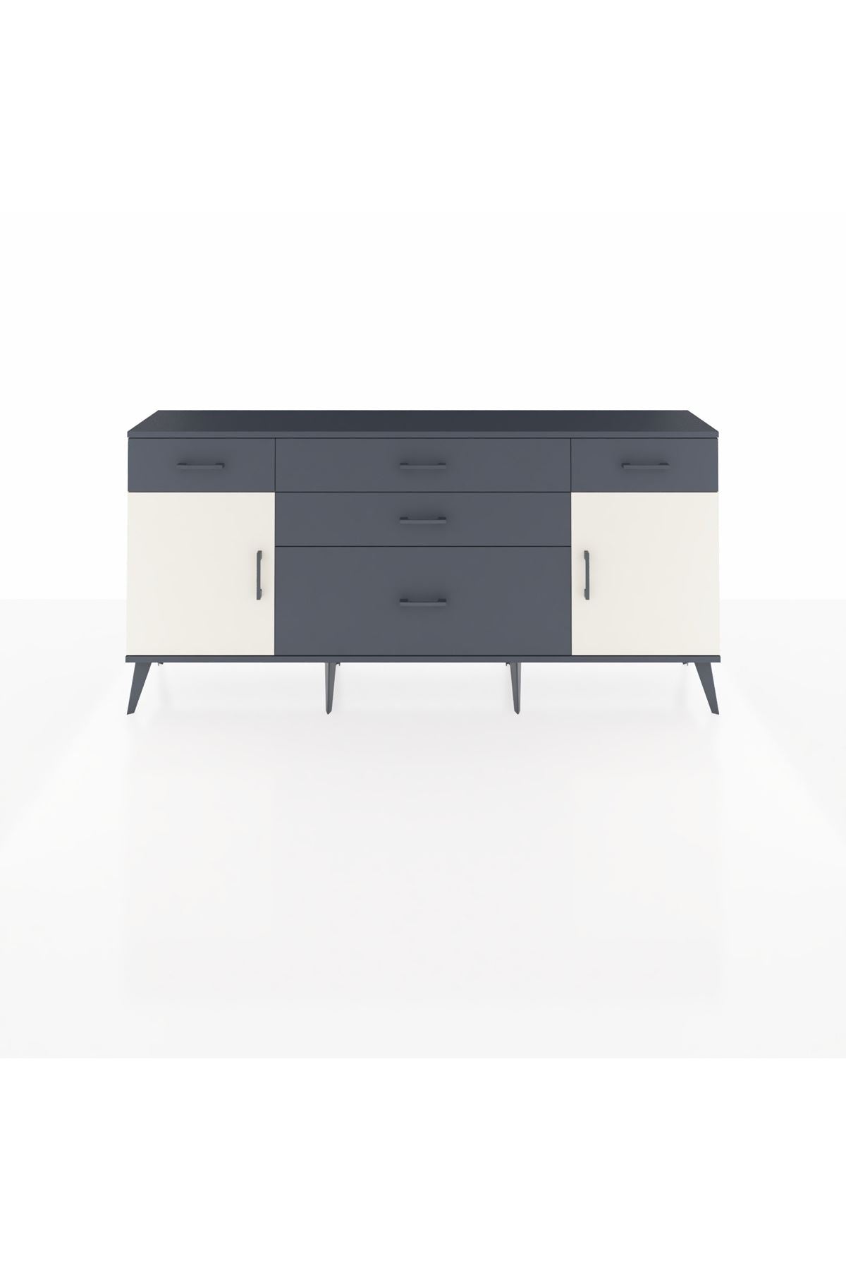 Arges Konsol 2 Raflı 5 Çekmeceli 2 Kapaklı 176x30x83 - S148M017V14A