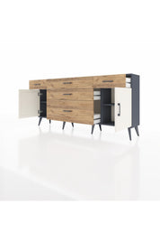 Arges Konsol 2 Raflı 5 Çekmeceli 2 Kapaklı 176x30x83 - S148M017V15A