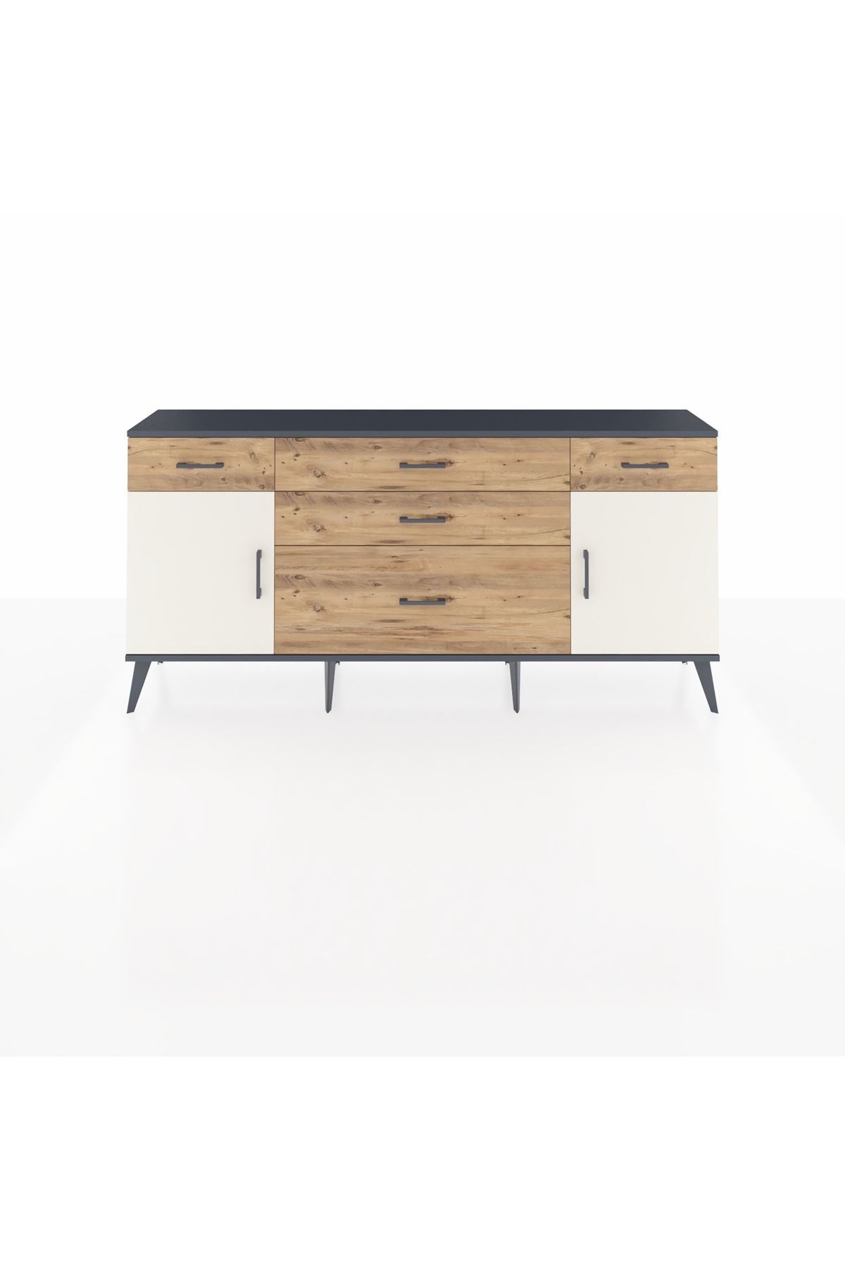 Arges Konsol 2 Raflı 5 Çekmeceli 2 Kapaklı 176x30x83 - S148M017V15A