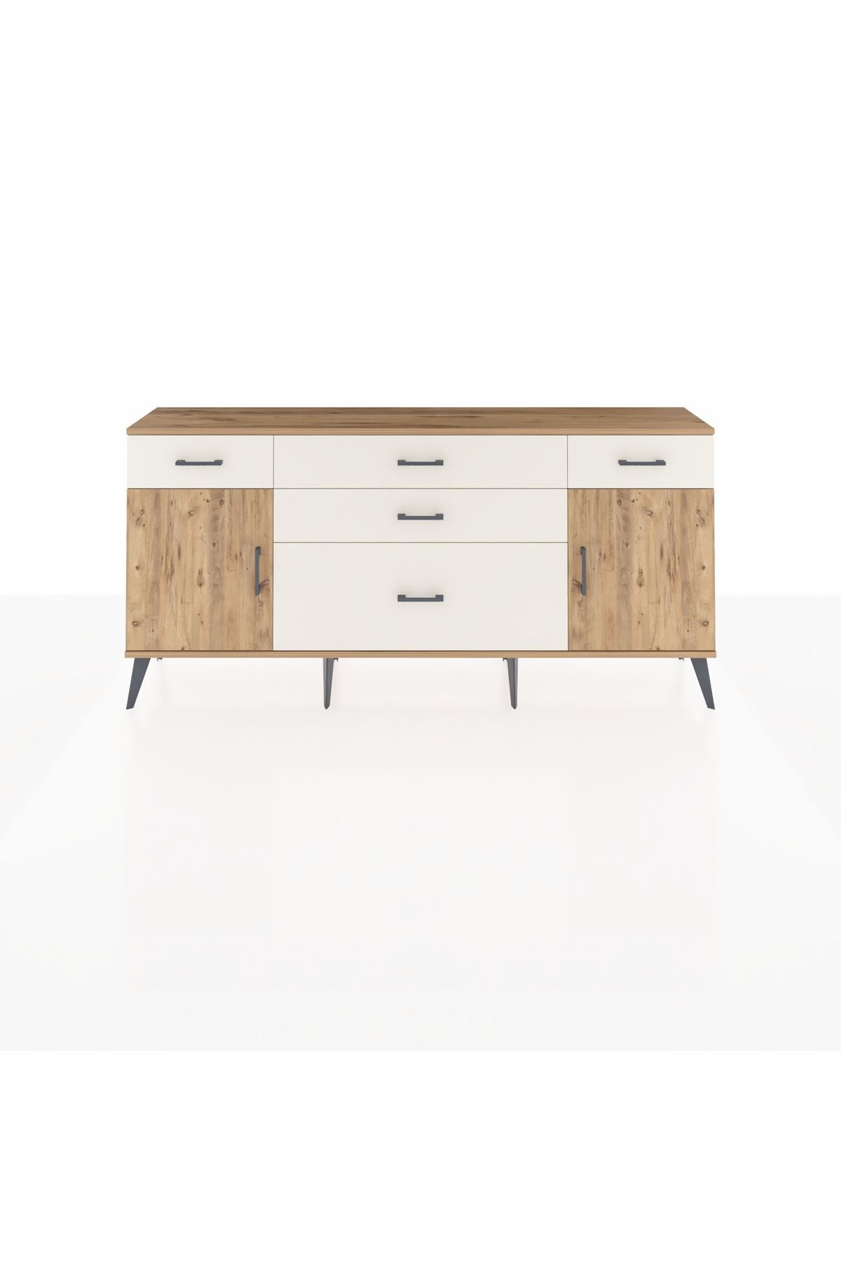 Arges Konsol 2 Raflı 5 Çekmeceli 2 Kapaklı 176x30x83 - S148M017V19A