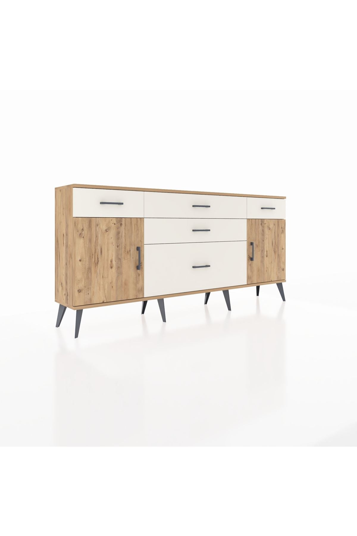 Arges Konsol 2 Raflı 5 Çekmeceli 2 Kapaklı 176x30x83 - S148M017V19A