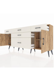 Arges Konsol 2 Raflı 5 Çekmeceli 2 Kapaklı 176x30x83 - S148M017V19A