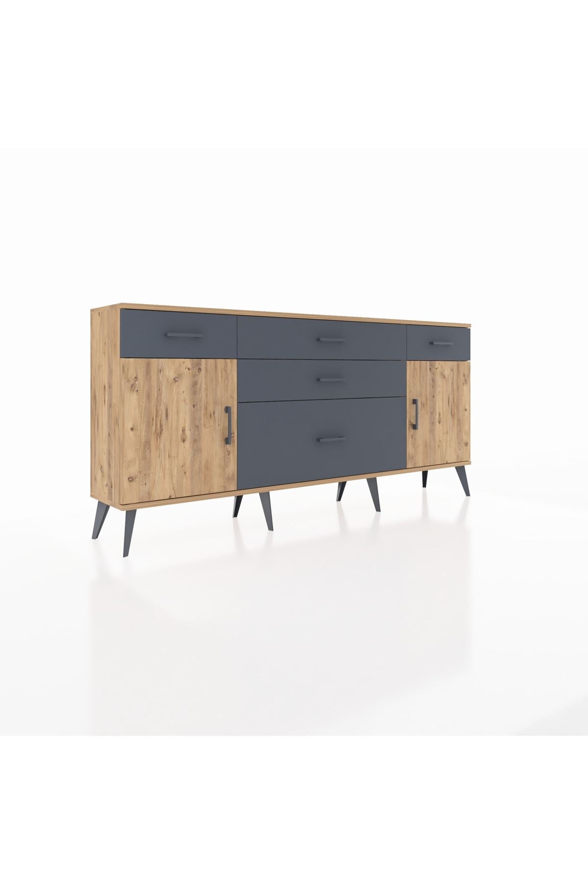 Arges Konsol 2 Raflı 5 Çekmeceli 2 Kapaklı 176x30x83 - S148M017V20A